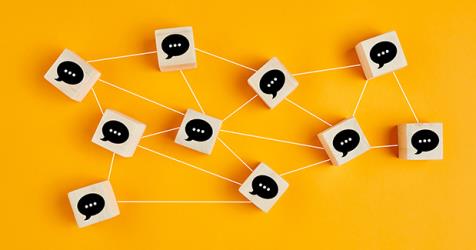 interconnected series of thought bubbles